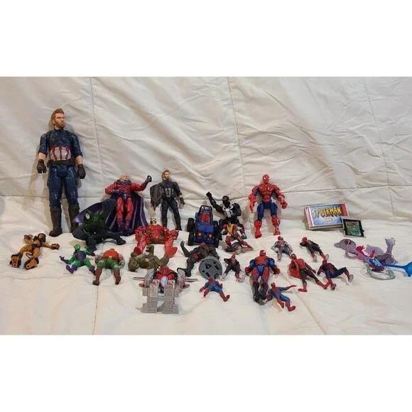 Lot of Marvel Figures Spiderman Captain America Avengers